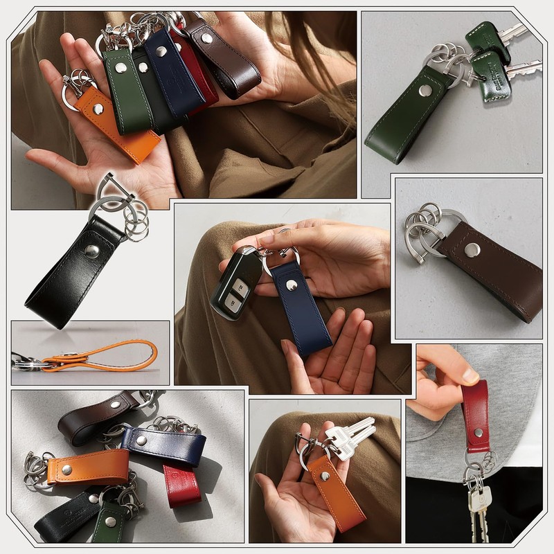 BLUE SINCERE IKH6 Key Chain Leather Italian Leather Key Belt