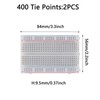 132Pcs Breadboard and Jumper Wires Kit Include 2Pcs 400 Tie