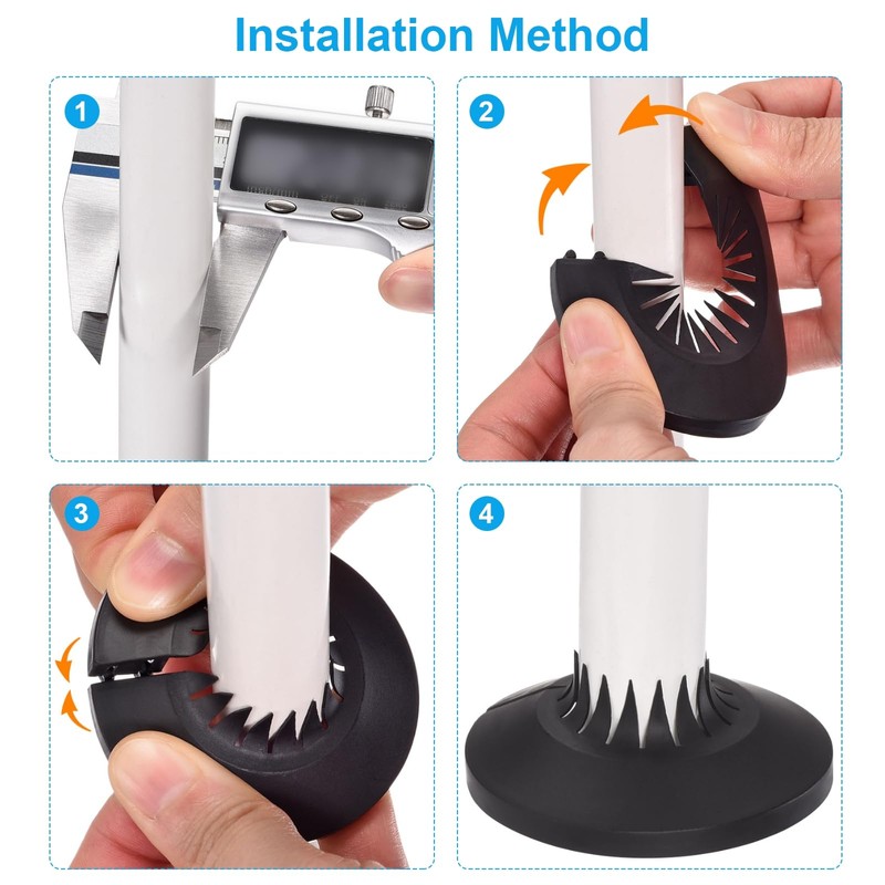 PATIKIL Water Pipe Cover Decoration Fit 0.55"-1.77"(14-45mm), 4 Pcs Flange