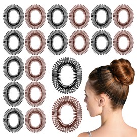 Gabrella 20 Pcs Comb Headbands for Women, Circular Stretch Zigzag Headband, Plastic Circle Headbands Stretch Hair Headband Hairband Holder Twist Hair Headwear Accessories for Women Girls