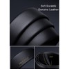 VANNANBA Leather Ratchet Belts for Men Automatic Buckle Casual Belt,with
