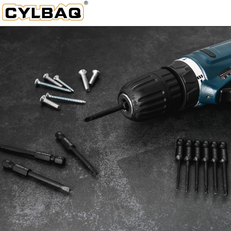 CYLBAQ Pack of 10 Triangle Screwdriver Bits 65 mm Hex