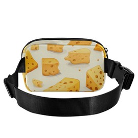 Fanny Pack for Women Men, Cheese Belt Bag Waist Pack Crossbody Bag Bum Bag with Adjustable Strap