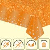 2P Orange Party Plastic Table Cloth,137x274cm Shiny Glitter Orange Tablecloths