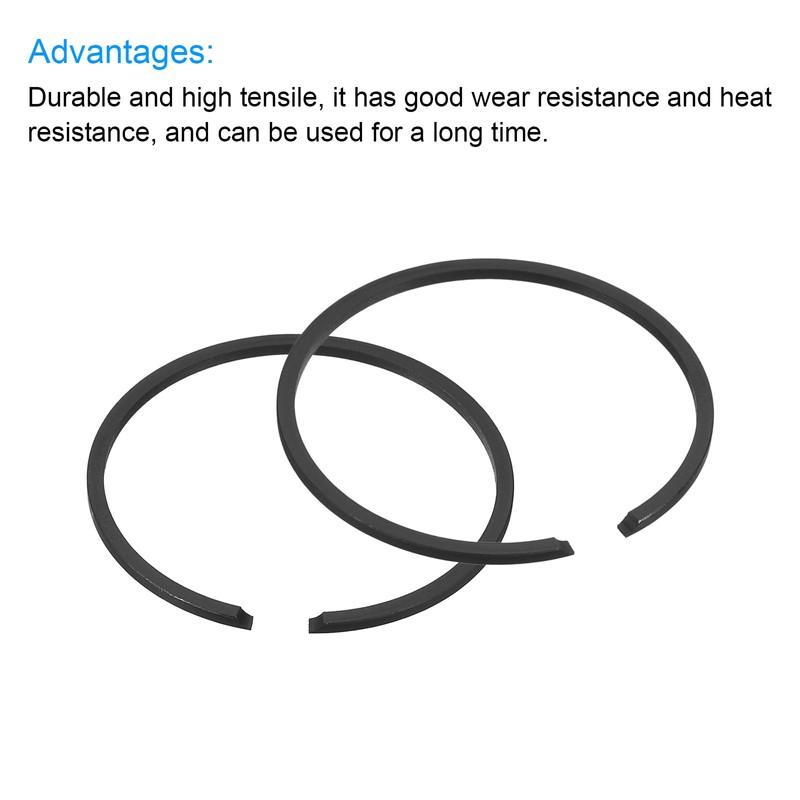 uxcell Piston Ring Set, 2Pcs 34mm x 1.2mm Standard Size