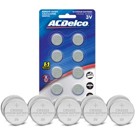 Powermax ACDelco CR2032 3V Lithium Coin Cell Battery, Watch and Electronics Button Batteries, 10-Count,Silver,AC669