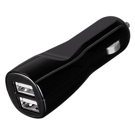 Hama USB Dual Car Charger with Auto-Detect Black