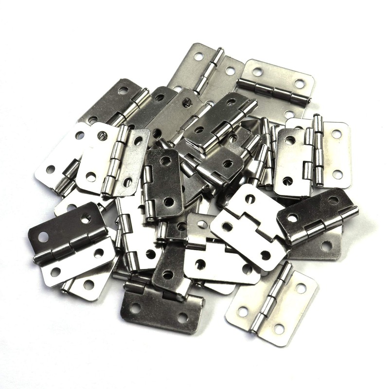 Silver Tone Mini Box Hinges 50 Sets and 200 Replacement