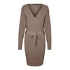 VERO MODA Female Knitted Dress VMHOLLYREM Long Dress, Brown Lentil
