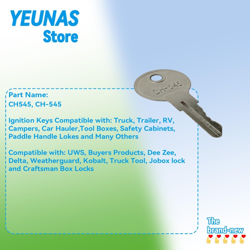 CH545 CH-545 Keys for Truck Trailer RV Campers Car Hauler