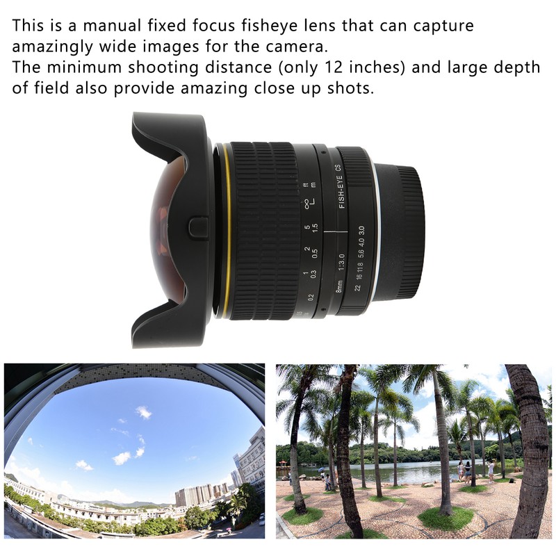 8mm F3 Ultra Wide Angle Fisheye Lens F Mount Manual