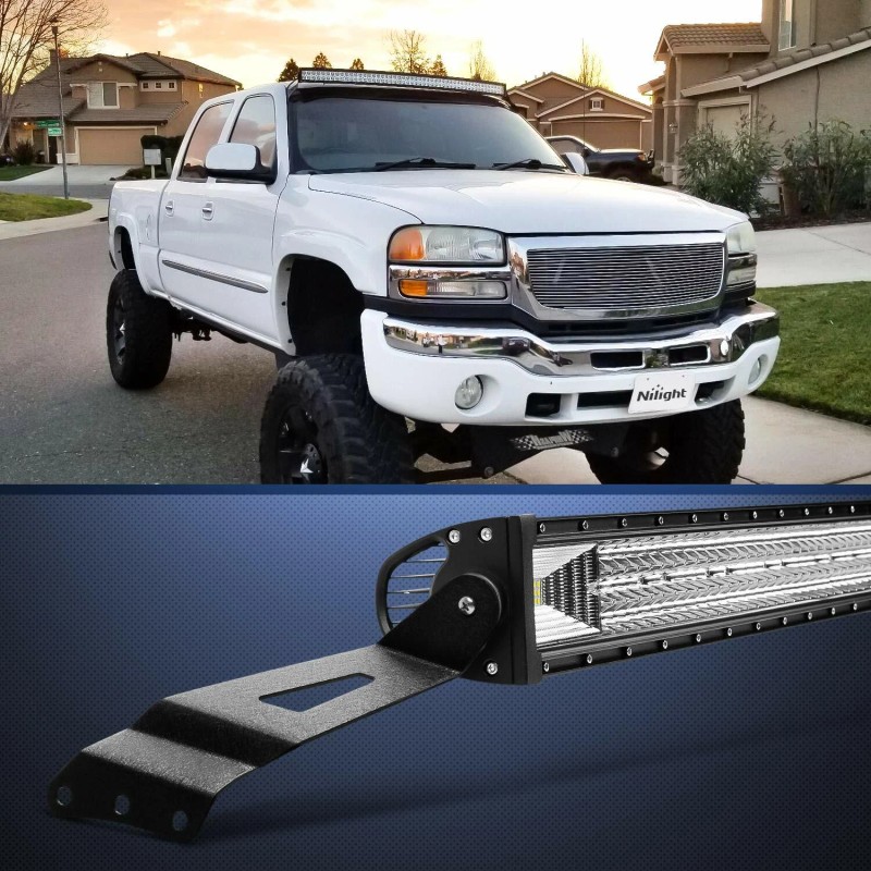 Nilight 2PCS Brackets for 50Inch Curved LED Light Bar fit