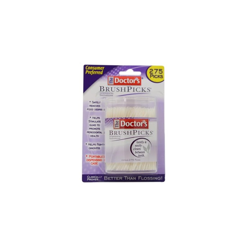 The Doctor's BrushPicks Interdental Toothpicks, 275 Count