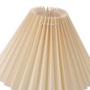 Pleated Table Lamp with Remote Control Modern Beige Fabric Shade