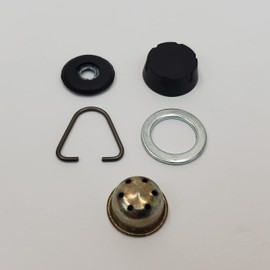 Rear 3/4" Bore Wagner Type Brake Master Cylinder Rebuild Kit for 1958 - Early 1979 Harley FL & FLH, 1971 - Early 1979 FX w/Spring, Piston, Rubber Boot, Caps, Washers & Clip - Replaces HD# 41762-58A