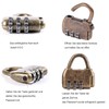 HRASY 4 Pieces Mini Padlock Combination Lock Retro Diary Lock