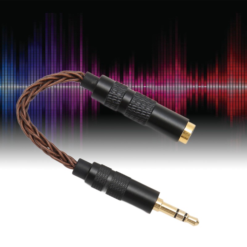 4.4mm Balanced Female to 3.5mm Stereo Male Adapter Cable Gold