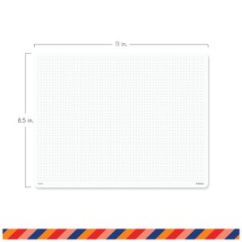 Notsu Dot Grid Notepads 8.5 x 11 inch, 2 Pack | Minimalist Dotted Memo Mouse Pads with Premium Thick Paper, Letter Size