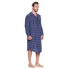 Ashford & Brooks Men's Long Nightshirt | Woven Plaid Henley