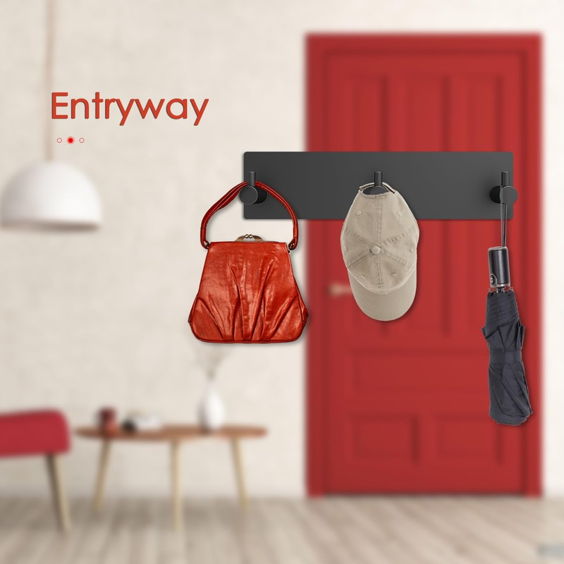 Bstansion Key Holder for Wall, Self Adhesive Stainless Steel Key