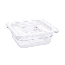 Vogue U239 1/6 Gastronorm Container 65mm 1.05 Litre Clear Catering Food Storage Pan