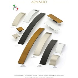 Schaub 364-MW Armadio Collection 6-5/16 in. (160mm) & 7-9/16 in. (192mm) Pull, Matte White