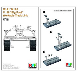 Rye Field Model RM-5009 Model Building Accessory M1A1/ M1A2 T-158 Big Foot Workable Track Link