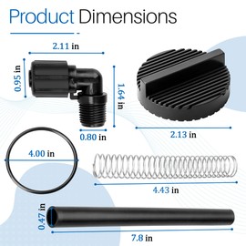 Chlorinator Tubing R172091 for Pentair Rainbow 320 Chlorine/Bromine Feeders, Chlorinator Feeder Hose Kit, with R172272 Elbow, R171097 Tube Support Spring, R172255 Screen and R172009 Chlorine O-Ring