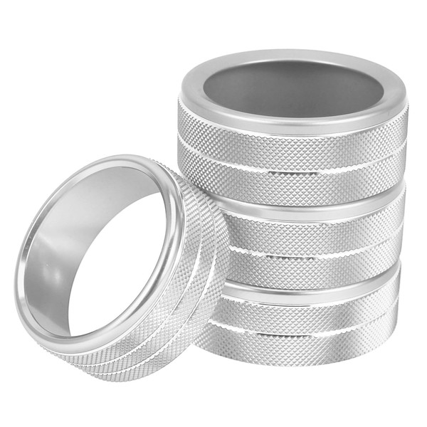 BUGUUYO 4pcs Car Air Conditioner Knob Cover Trim Rings Easy