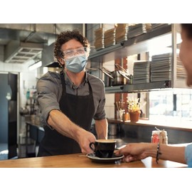 Pac-Dent iWear Disposable Eyewear with Fog Resistant Coated Lenses, Snap-On and Loop-Through Frames are Lightweight + Comfortable, 12-Pack, Black, (SG012BK-A)