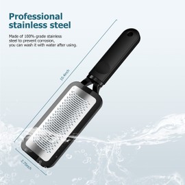 Foot File Exfoliating Remover Stainless Steel Hanging Type Exfoliating Exfoliating Sharpener Professional Foot File Safe and Efficient Micro Cutter for Travel Wet Feet MJQ002