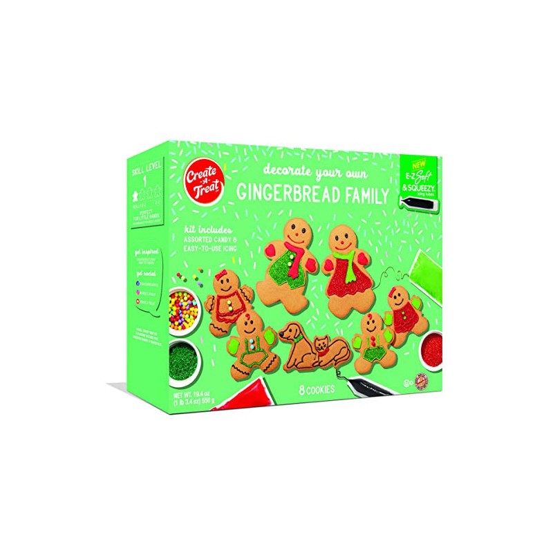 Create-A-Treat Decorate Your Own Gingerbread Family Cookie Kit, 19.4 oz.