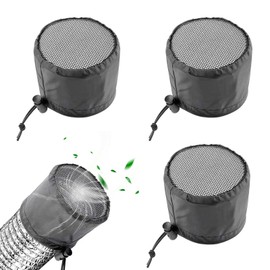 AMONENZ Pack of 4 Ventilation Grow Tent Cover, Extractor Hood Outdoor, Oxford Fabric, Dustproof Grille, with Adjustment Buckle and Elastic Band, for Air Conditioning Ducts and Tent Ventilation