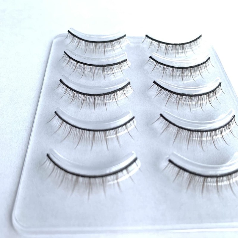D-ONE False Eyelashes Natural 5 Pairs (A03 Soft Casual Brown)
