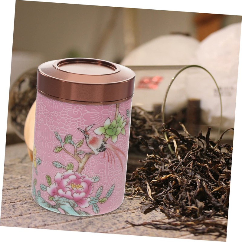 Zerodeko Matcha Powder Tin Storage Enamel Tea Canister Sealed Lid