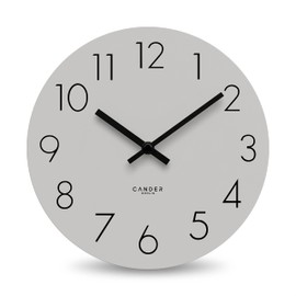 Cander Berlin MNU 2525 R Wall Clock MDF Silent No Ticking Noises 25 cm Living Room Office Modern Vintage Grey Analogue