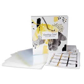 UniKeep Greeting Card Organizer - 1.5" Large Capacity - Fully Enclosed 3 Ring Binder Kit