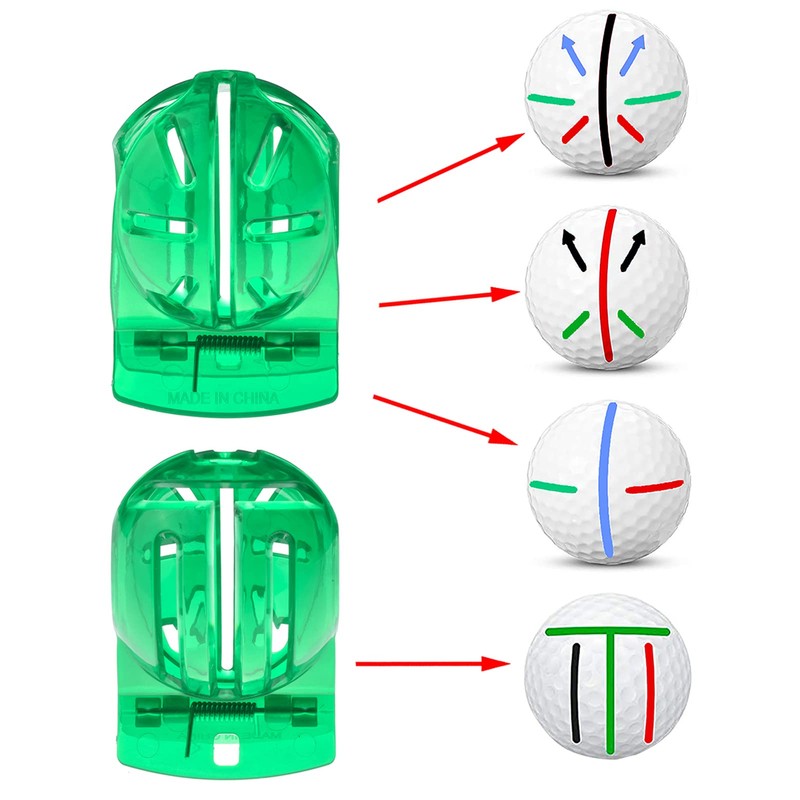 Geeorzo Golf Ball Line Drawing Marking Alignment Kits, 2 Pack