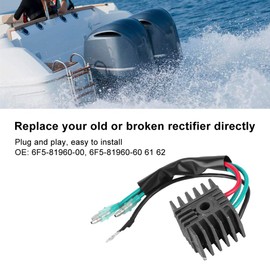 Voltage Regulator Rectifier Suitable for Mariner 4 HP - 70 HP 2-Stroke Outboard Accessories 6F58196000, Popular, Regular