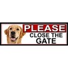 SHAWPRINT Golden Retriever PLEASE CLOSE THE GATE METAL GATE SIGN
