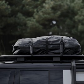 CAMVIL 20 Cubic Waterproof Car Rooftop Cargo Carrier Bag, Soft-Shell Car Roof Bag for All Vehicle with/Without Racks, Includes Waterproof Zip, Anti-Slip Mat, Door Hooks, Storage Bag