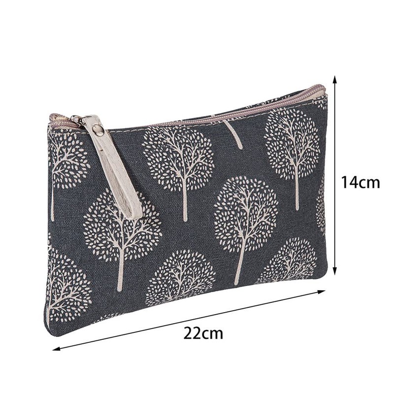 SUMAJU 2 Pcs Canvas Cosmetic Bag, Multi-Function Small Zipper Pouch