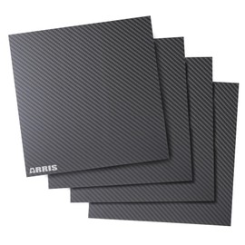 ARRIS 300x300x 1.0mm Carbon Fiber Sheet 12x12 inch, 1mm Thickness 100% 3K Carbon Sheet Fiber Laminate Plate Twill Weave Matte Surface for RC Airplane DIY Aircraft