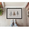 MoonWorks® Doormat Winter Trees Skandi Style Merry Christmas Non-Slip &