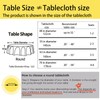 Heavy Round Tablecloth, Decorative Plain Tablecloth, Cotton Linen Tablecloth for
