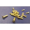Brass Flat Head Phillips Machine Screws, FT, 10-24 Thread Size