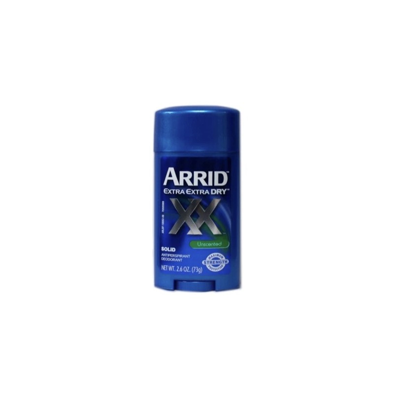 Arrid Extra Extra Dry Unscented Solid Antiperspirant Deodorant 2.6 Oz