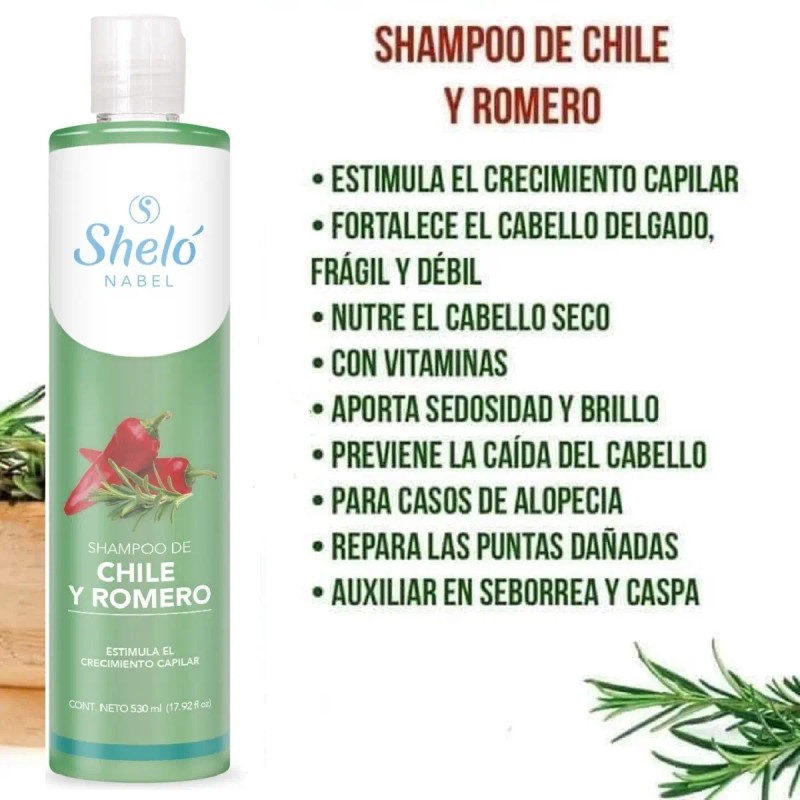 Pack Shampoo Chile Romero Acondicionador Sheló Nabel