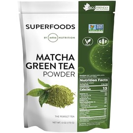 MRM  Superfoods Té Verde Matcha en Polvo  170 g  Orgánico  NonGMO  Libre de Gluten y Lácteos  Vegano                                                  