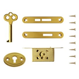 Cerradura de caja de cedro con llave y tornillo de montaje para cajones de muebles, cajas de joyería, cerraduras de cajas de madera, armarios, gabinetes, reemplazo de cerradura de caja de joyería